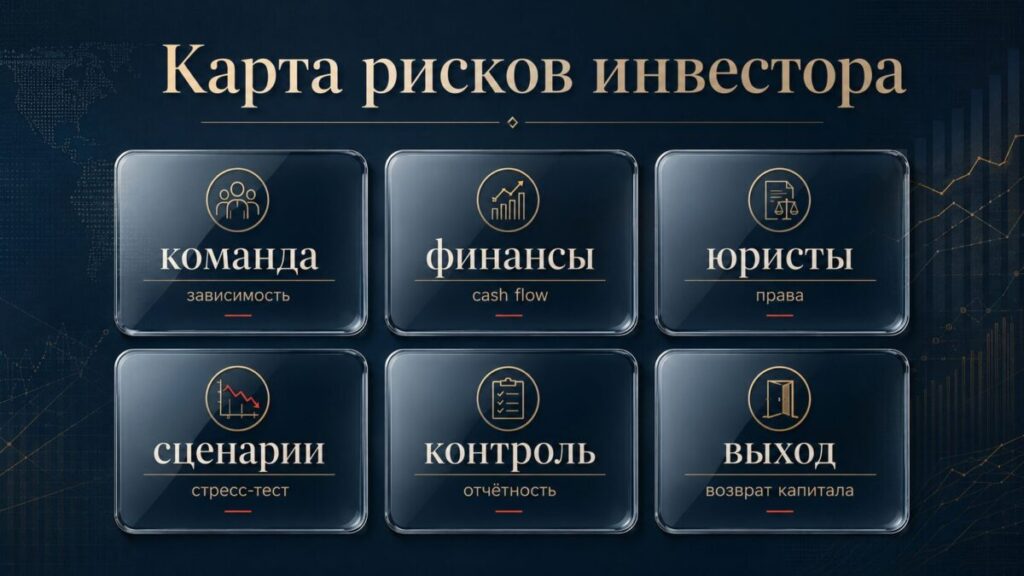 карта рисков инвестора перед вложением денег в проект